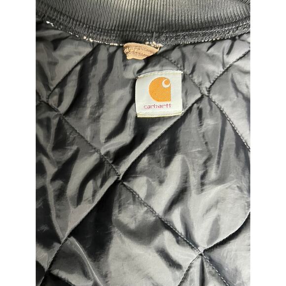 Vtg Carhartt brown duck canvas Quilted vest size XL - Picture 6 of 7